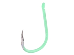 6 Ganchos de Pesca Aço Carbono Fluorescentes 3/0