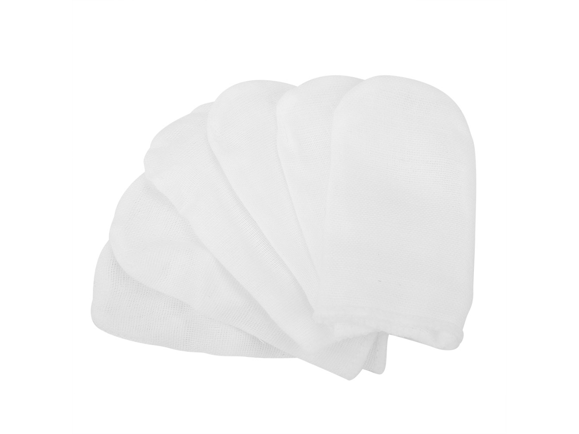 Kit 6 Dedo Elástico de Gaze para Bebê LAXISCREED