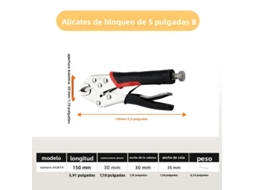 (modelo 2 De 5 Polegadas) Tesoura De Fixação Elétrica De Aço Carbono De Alto Torque, Ferramenta De Fixação Ajustável Para Soldagem.