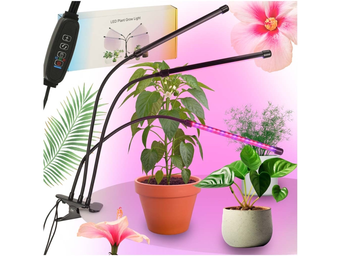Painel De Luz Led Para Cultivo Com 3 Lâmpadas