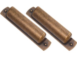 Puxadores De Armário Kallory Vintage Em Liga Zinco, 2 Peças, Duráveis, Fáceis De Instalar, Ideais Para Cozinha E