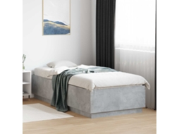 Vidaxl Estrutura De Cama Com Led Cinzento Cimento 80 X 200 Cm