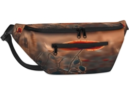 Bolsa de Ombro Unissex com Estampa Espigas Trigo e Papoulas 38 X 25 9 19 Cm Impermeável T Design Pa