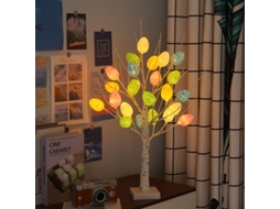 Árvore de Páscoa Decorativa em Led para Festas Ambientes Internos (60 Cm) BRILVIBERA (alimentada por Usb e Bateria)
