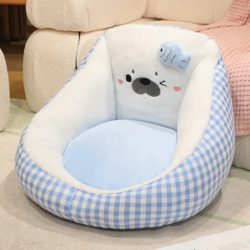 Almofada para Colchão/estofado/sofá Estilo Japonês com Estampa de Animais para Adultos MDUG (foca 55cm)