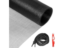 Kit De Substituição Tela Janela Resistente A Estimação, Malha De Fibra Vidro 1, 2x 4, 8m Com Ferramenta De Rolo