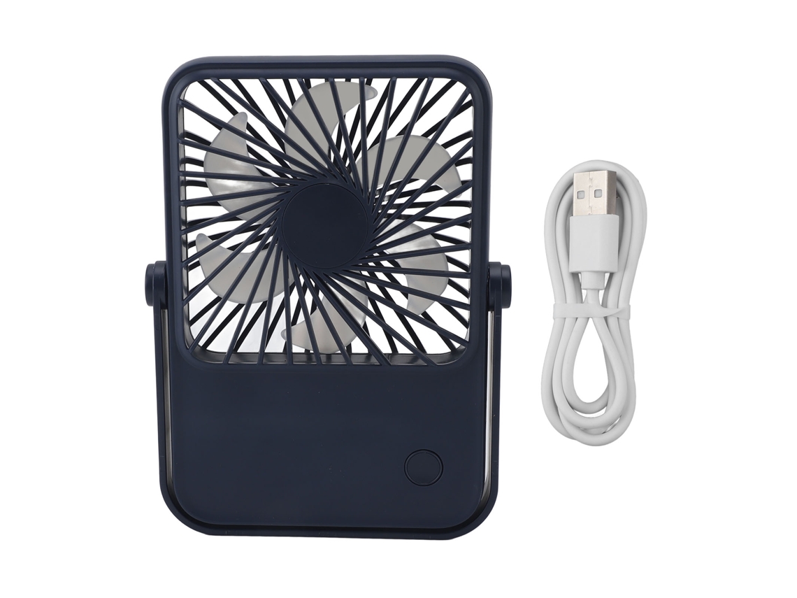 Ventilador Mesa Usb Portátil Recarregável 1200mah Roxo azul