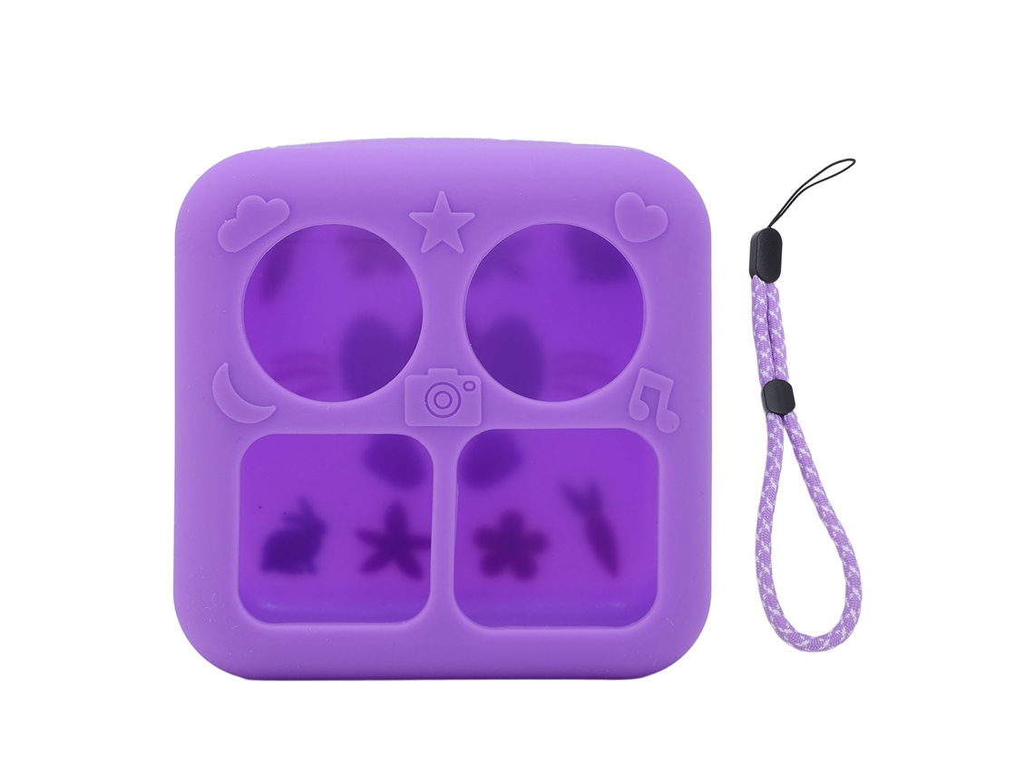 Capa De Silicone Para Reprodutor De Música Resistente A Impactos E Arranhões Com Correia De Mão Roxo Claro