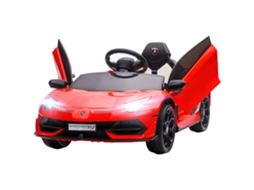 Carro Elétrico Infantil 12v Lamborghini 107,5x63x42cm Vermelho (5km/h, Controle Remoto, Mp3, Luzes)