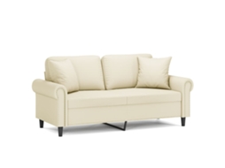 2-seater Sofa, 2-seater Sofas Vidaxl Creme Couro Artificial (n/a)