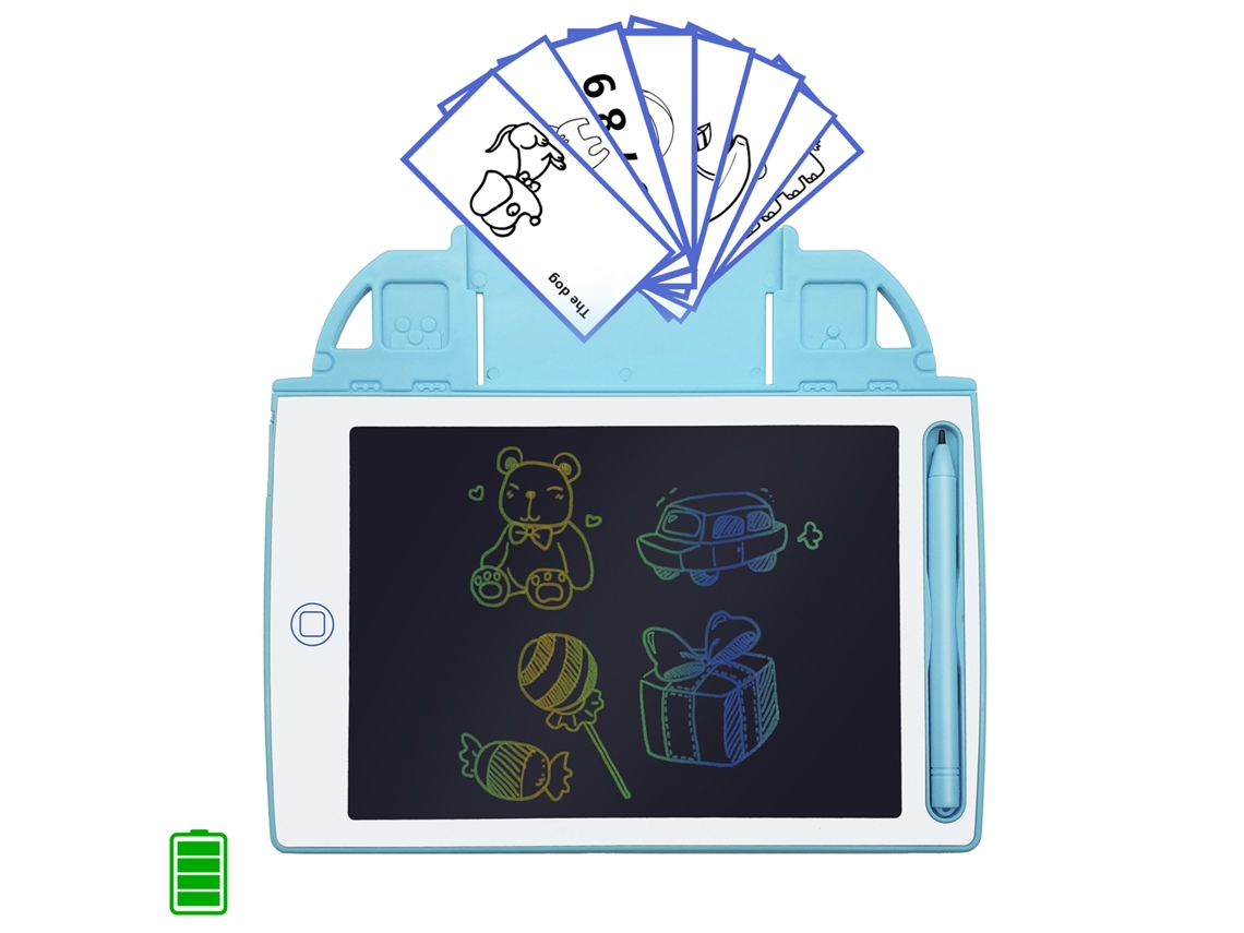 Tablet De Desenho E Escrita Lcd De 8,4 Polegadas, Fundo Multicolorido. Portátil, Com Bloqueio De Apagamento. Inclui Cartões De Aprendizagem. Dam
