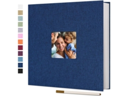 Álbum de Fotos Grande Autoadesivo para Fotos 4x6 e 8x10, Álbum de Recortes Faça Você Mesmo, 40 Páginas em Branco com Caneta Metálica BRILVIBERA