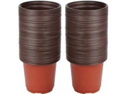 Potes De Planta Pequenos, 100 Peças Reutilizáveis De Plástico Para Mudas, Potes Redondos Para Plantio