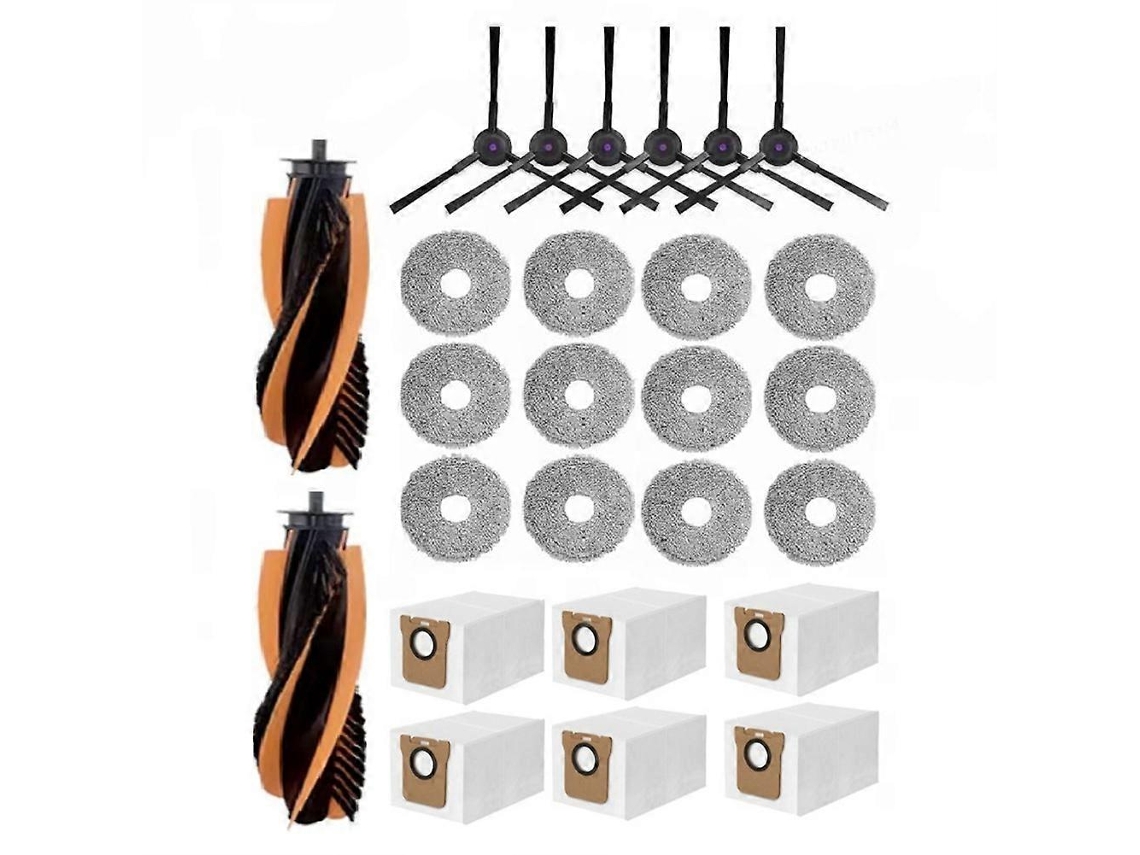 Kit Com 26 Peças Para Aspirador Robô P20 Pro/ T5 Pro: Escova Lateral Principal, Pano De Limpeza E Saco De Pó._ozo
