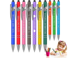 Canetas Com Frases Inspiradoras, Caneta Escolar, 14 Cm, Cabo