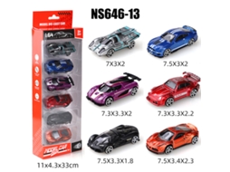 Miniaturas de Carros Deslizantes em Escala 1/64, Brinquedos Infantis MDUG (6 Carros)