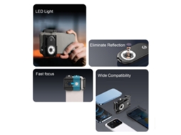 Lente Macro Móvel LAXISCREED com Luz Led e Filtro Cpl