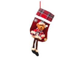 Meia de Natal Meia Grande Personalizada Feita À Mão Presentes para Decorações de Festas Enfeites para Árvore de Natal Estilo 4