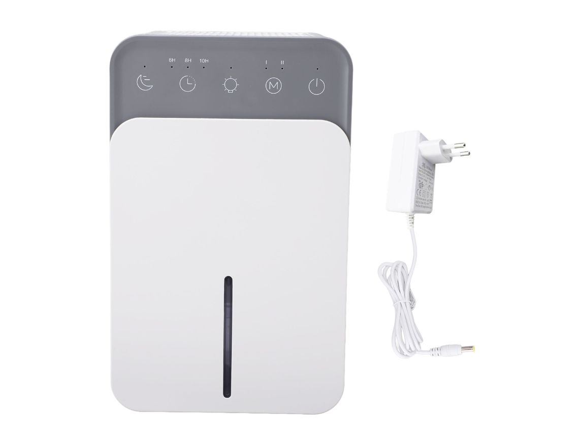 Desumidor de plástico mini desktop de 1500ml, silencioso com temporizador para casa e quarto LAXISCREED