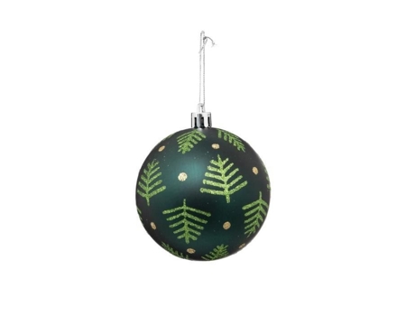 Bola de Natal Marca Desconhecida Árvore Brilhante Verde Plástico Reciclado Redonda Marca Desconhecida
