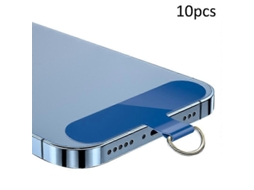 10 Unidades/pacote Cordão De Telefone Adesivo Universal Para Celular Tpu Com Abas De Fixação Com Metal Anti-perda Multicolorido