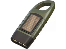 Lanterna Recarregável De Manivela, Lanterna Led Solar Para Emergências Ao Ar Livre, Camping, Com Mosquetão Classe Energética A Olysi Shop (verde)