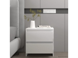 Mesa De Cabeceira | Criado Mudo | Armário De Cabeceira 45x34,5x44,5 Cm Aglomerado Branco Wsd478195 Lovely Home