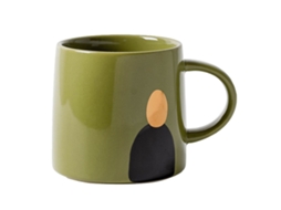 Caneca de Cerâmica de 380Ml Caneca de Chá para Escritório e Lar Caneca Moderna com Design Abstrato NEVEANCE