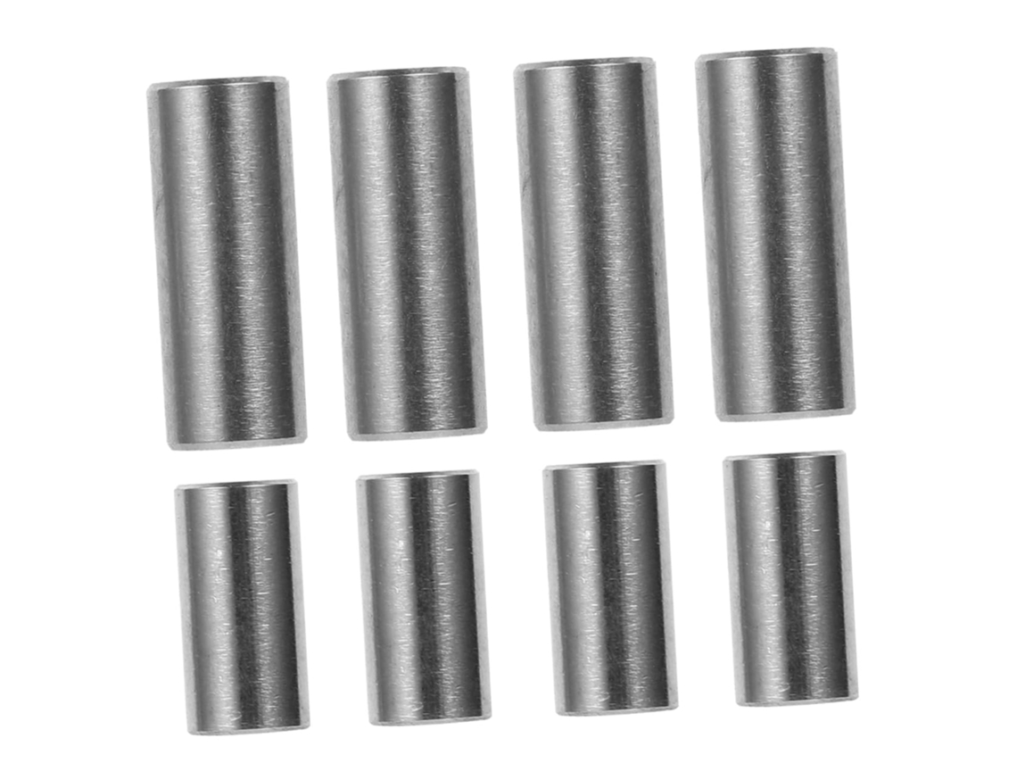 Conjunto de 8 Conectores Redondos em Aço Inoxidável para Hastes Roscadas, Uso Industrial e Doméstico