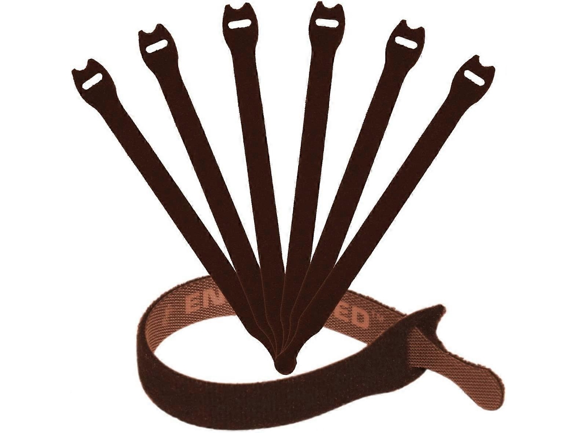 Abraçadeiras Reutilizáveis ​​de 1,25 Cm X 20 Cm Para Gerenciamento E Organização De Cabos - Pacote Com 30 Unidades Com 2 Abraçadeiras Extras (marrom)