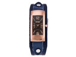 Relógio de Pulso Retro Ccq Masculino Retangular Pulseira Pu Liga Quartzo Azul