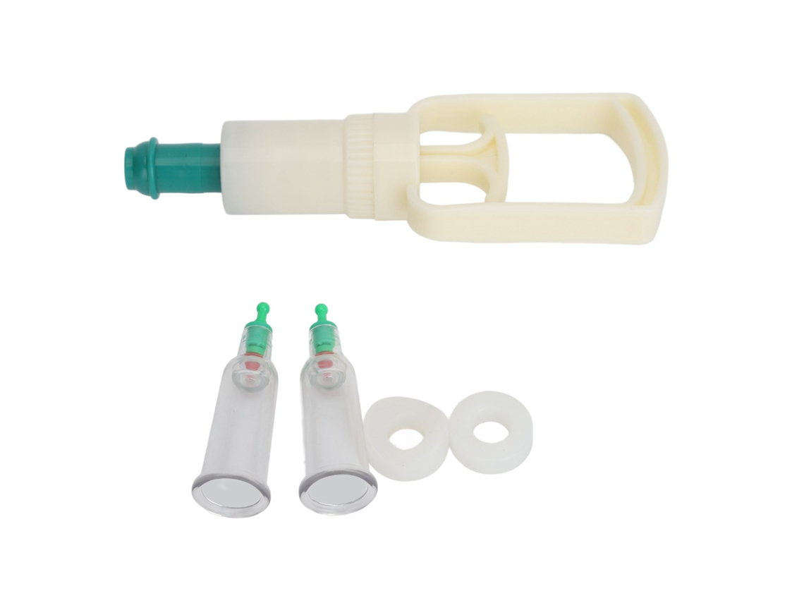 Conjunto de 2 ventosas a vácuo para massagem nos dedos.