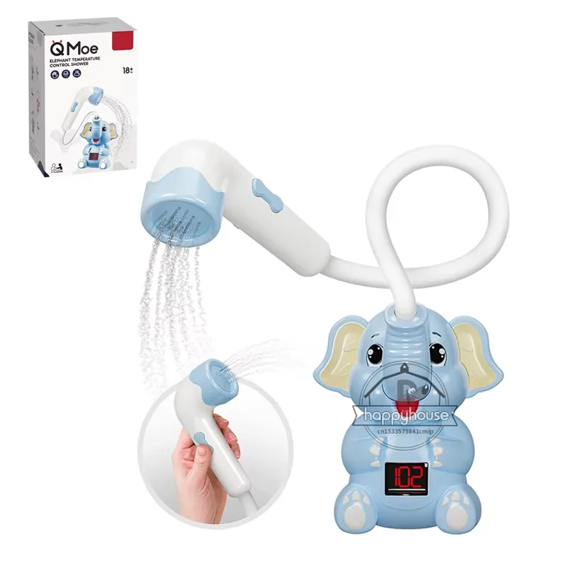 Brinquedo Elétrico em Forma de Elefante com Jato de Água e Termômetro para Chuveiro. MDUG