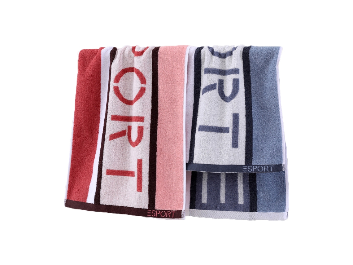 Conjunto de Toalha NEVEANCE Mão Listradas Macias Absorventes Algodão - 2pcs (34x72cm)