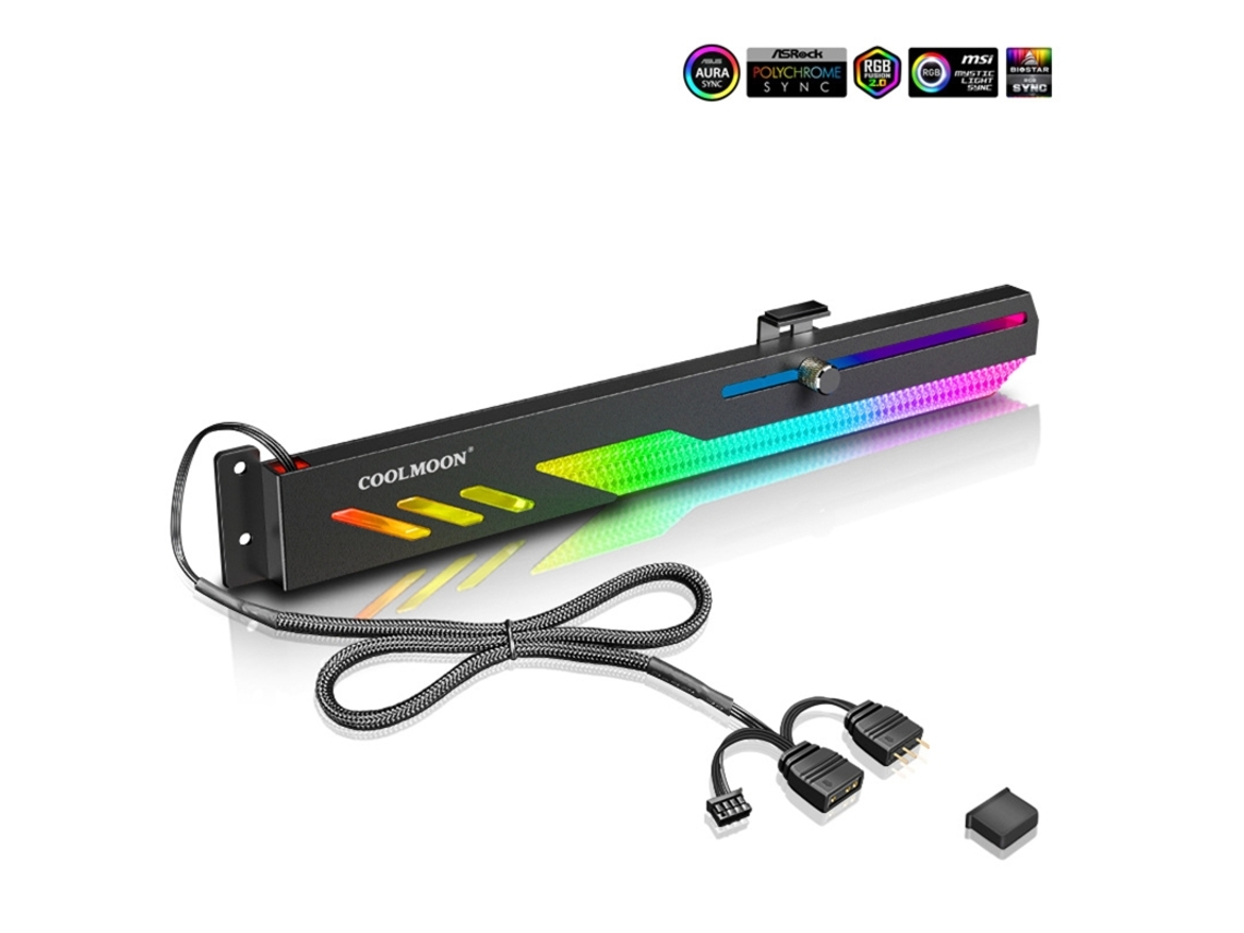 Suporte para placa gráfica GT8, suporte RGB, conector de sincronização ARGB, suporte/gabinete para placa gráfica ARGB, Aura Sync04614 Brilvibera