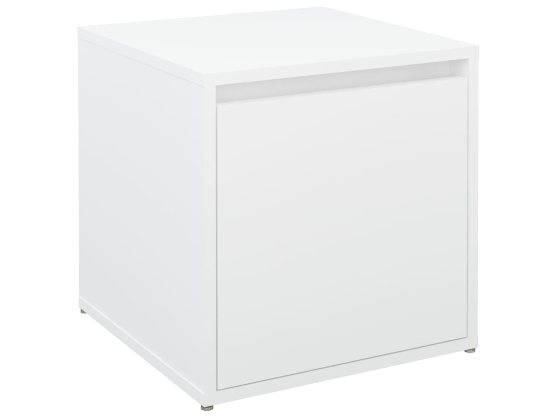 Caixa com Gaveta Derivados de Madeira Branco MAISON EXCLUSIVE (40,5x40x40 cm)