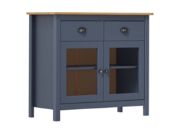 Aparador Hill 90x40x80 cm Madera Maciza de Pino Gris