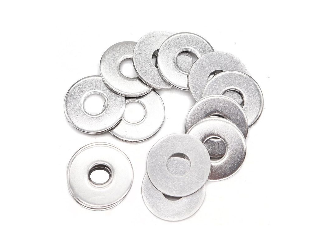 Arandelas Planas M6 (od=18mm, Espesor 1.5mm), Acero Inoxidable 304, 50 Piezas