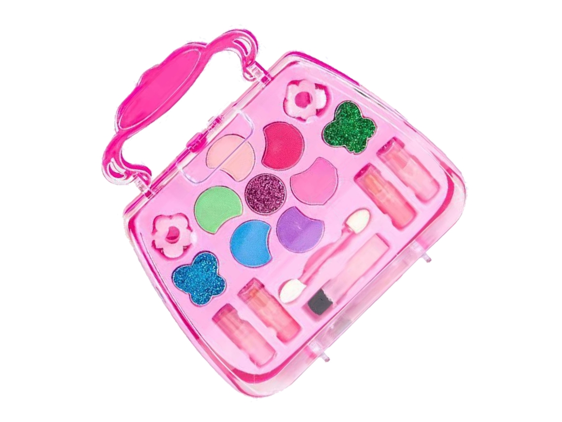 Primerox conjunto de Maquiagem de Brincadeira Princesa para Meninas Portátil com Bolsa de Armazenamento