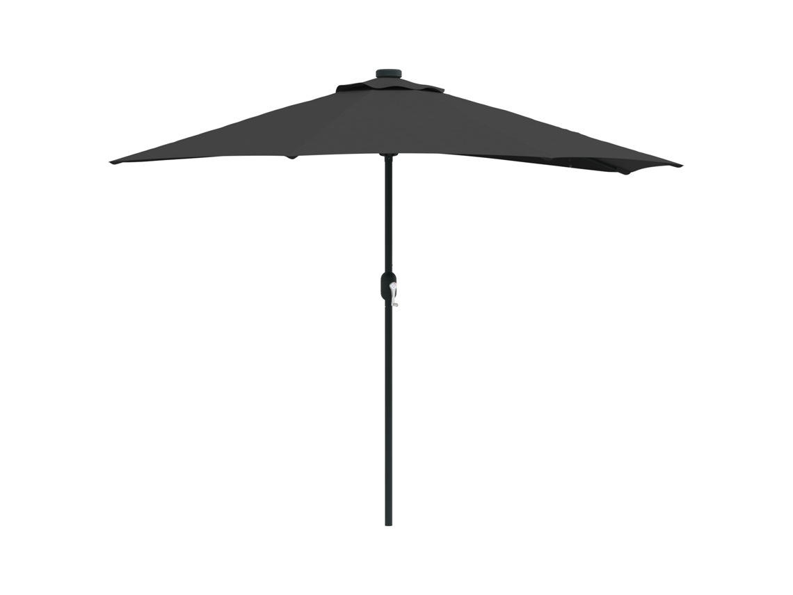Conjunto 1 Guarda-sol De Jardim Vidaxl Preto Poliéster (294 X 150 X 224 Cm)