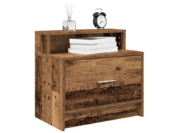 Vidaxl Mesas De Cabeceira Com Gaveta 2 Pcs 51x31x47 Cm Madeira Velha