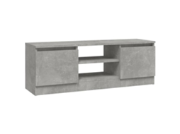 Tv Cabinet With Door, Tv Cabinets With Doors Vidaxl Cinzeto Madeira Processada (n/a)