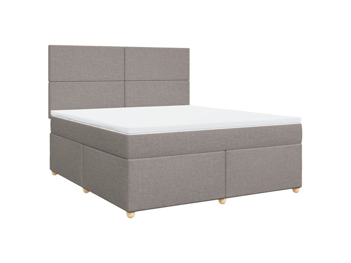 Box Spring Bed, Box Spring Beds Vidaxl Cinzento-acastanhado Tecido (180 X 200 Cm)