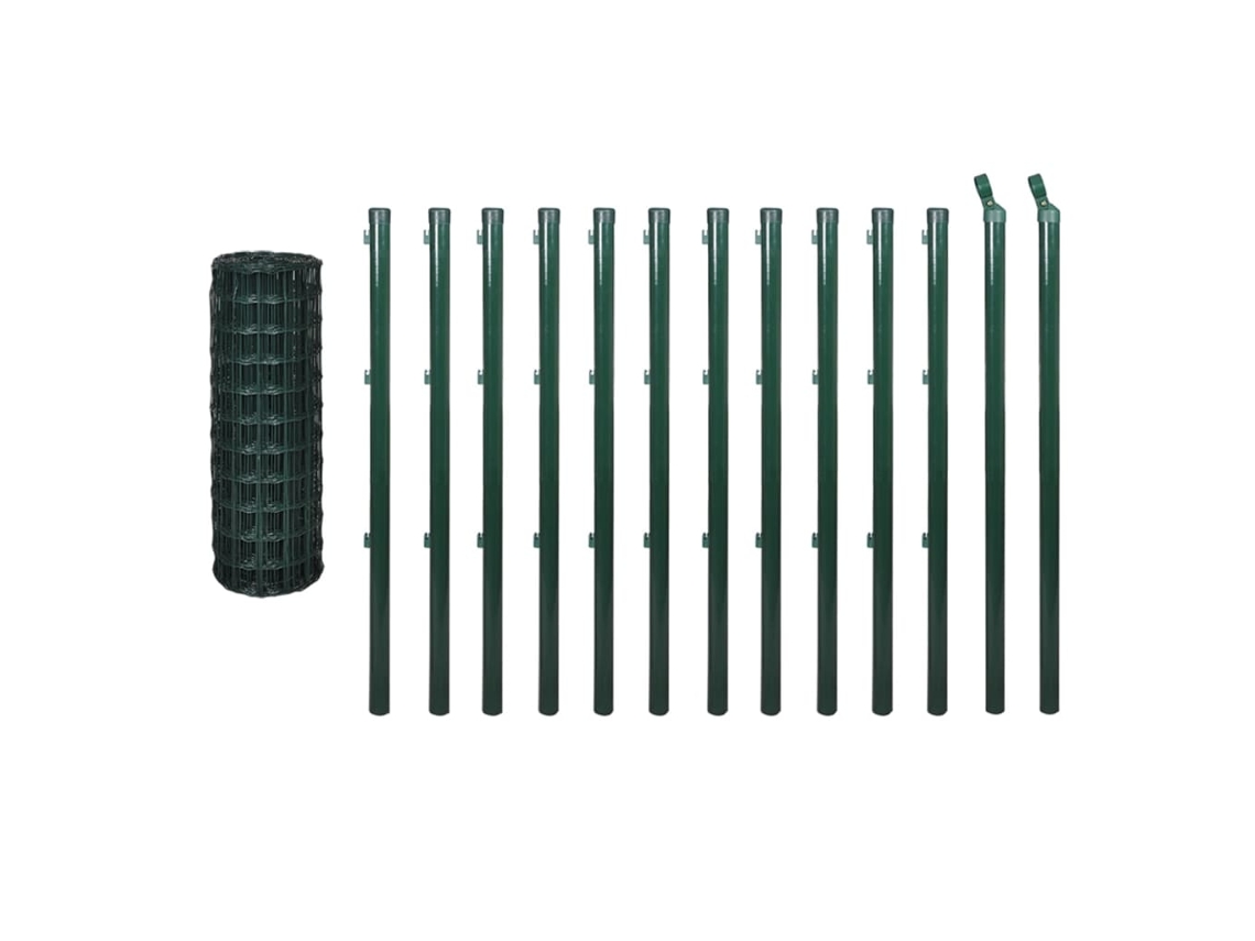 Euro Fence Set, Euro Fence Sets Vidaxl Verde Aço (n/a)