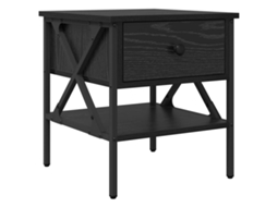 Maison Exclusive - Armário De Cabeceira Com Gaveta Carvalho Preto 40 X 42 X 45 Cm
