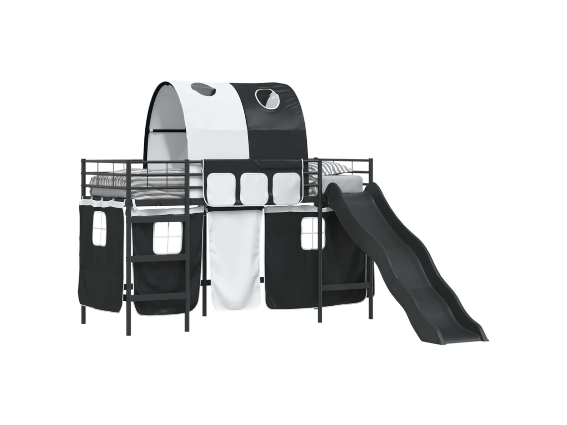 Cama Loft para Crianças Preto 74,5 X 190 Cm Metal MAISON EXCLUSIVE
