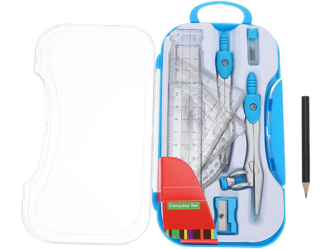 Kit De Desenho Técnico Inoomp Para Estudantes, Régua Linear Plástico,
