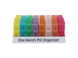 Porta Comprimidos Para 30 Dias, Estojo Organizador De Comprimidos Viagem, Quadrado Medicamentos. Aquaforge