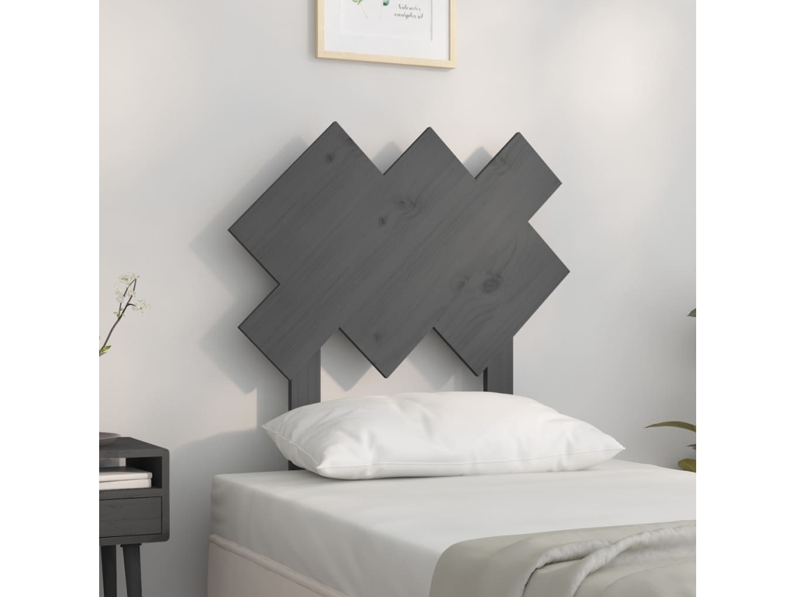 Cabecero 72,5x3x81 cm Pino Macizo Gris