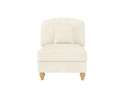 Sofá Windsor Sem Apoio De Braço Chenille Com 1 Almofada - Branco-kd